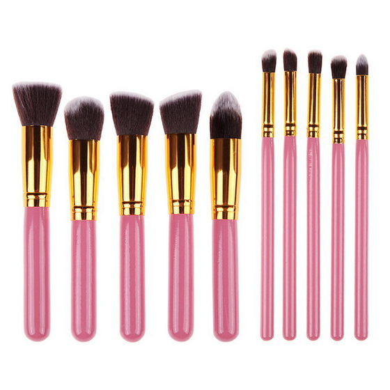 10 Piece Kabuki Brush Set PINK,  - My Make-Up Brush Set, My Make-Up Brush Set
 - 3