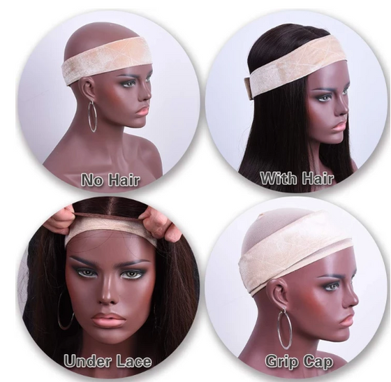 Flexible Velvet Adjustable Wig Grip Headband