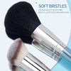 9 Pcs Basic Blue Makeup Brushes Set