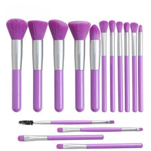  15 Pcs Neon Makeup Brush Set