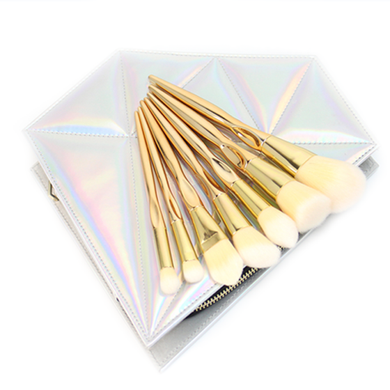 7 Piece Diamond Hologram Brush Set