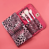 Pink Leopard 24 Piece Makeup Brush Set