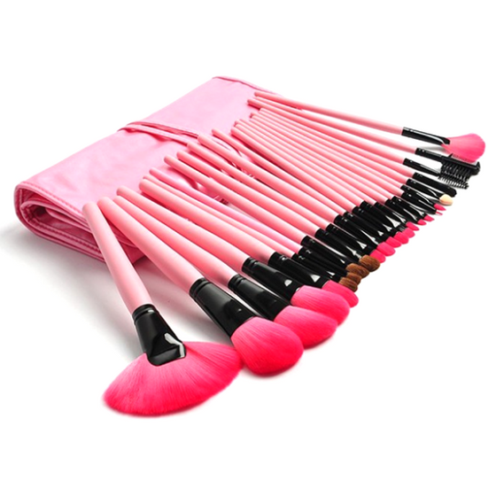 24 Piece Pink Glory Brush Set with Free Case , Make Up Brush - MyBrushSet, My Make-Up Brush Set
 - 2