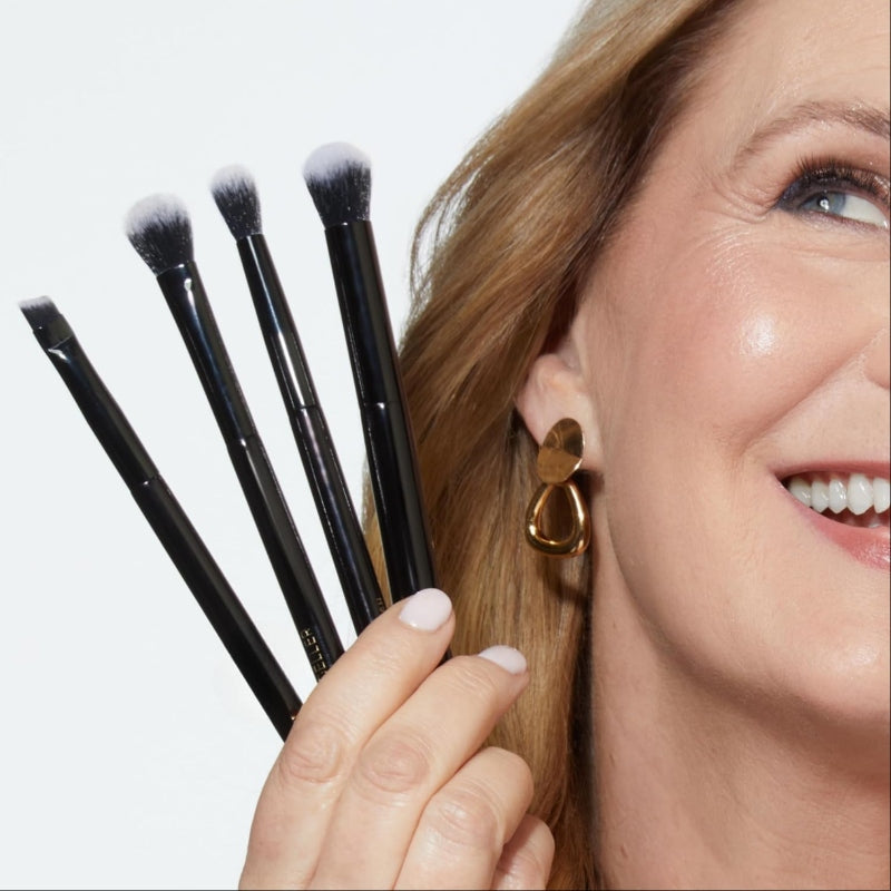 4Piece Versatile Blending Brush Set for Precision Makeup