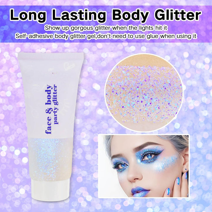 Color Changing Glitter Gel for Festivals and Events