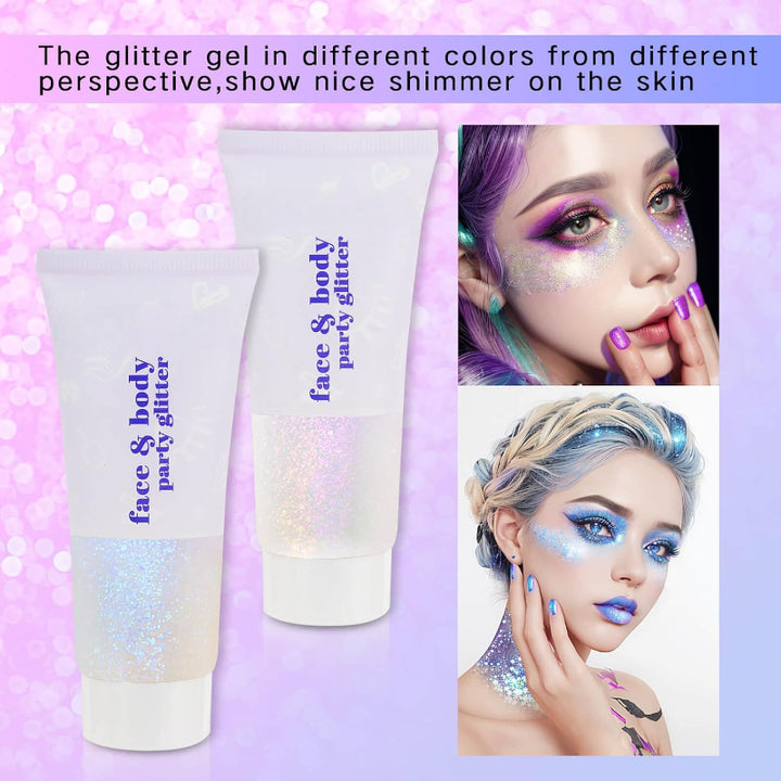 Color Changing Glitter Gel for Festivals and Events