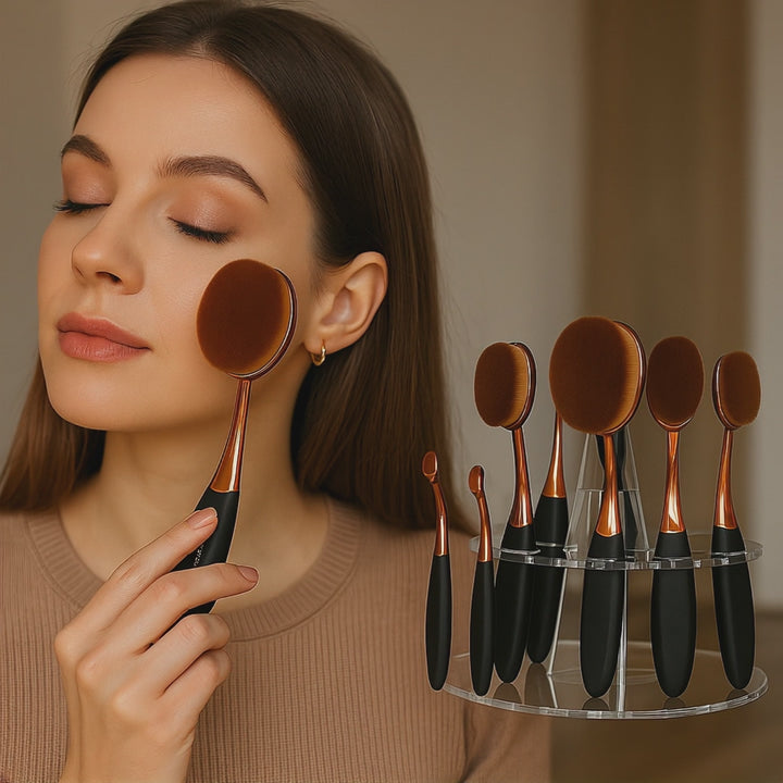 Oval Brush Set Holder – Sleek and Functional Storage Solution