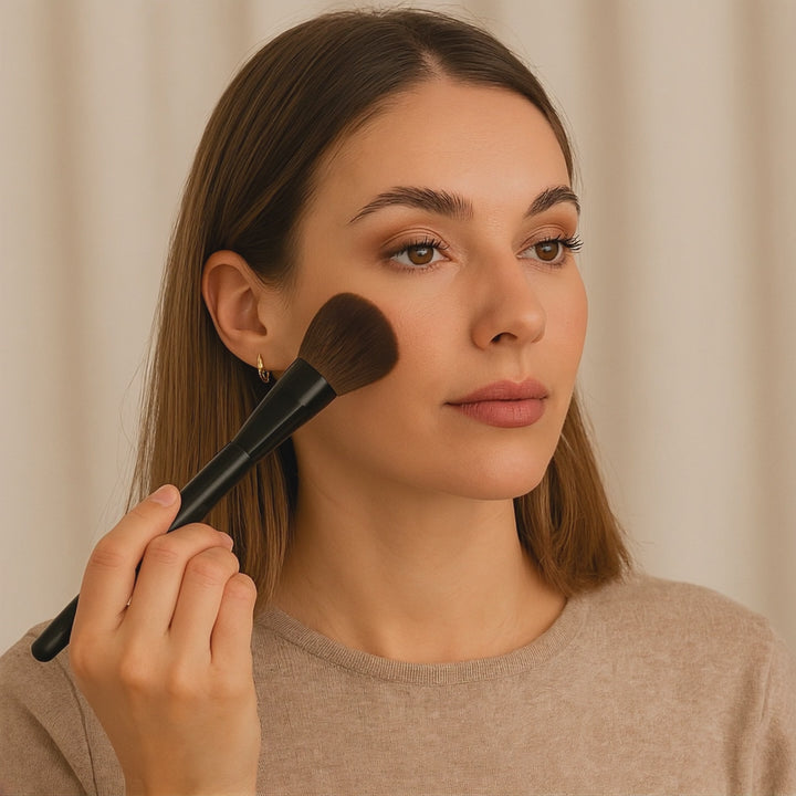 24 Piece Jet Black Brush Set – Complete Makeup Application Kit