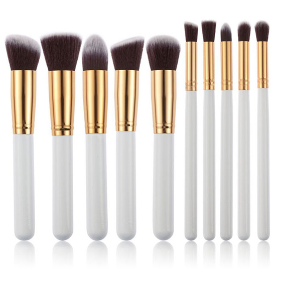 10 Piece Kabuki Brush Set WHITE,  - My Make-Up Brush Set, My Make-Up Brush Set
 - 1