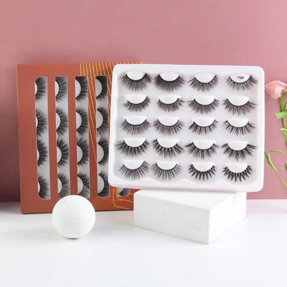 10 Pairs Mix 3D Faux Mink Eyelashes