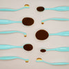 10 Piece Baby Blue Oval Brush Set
