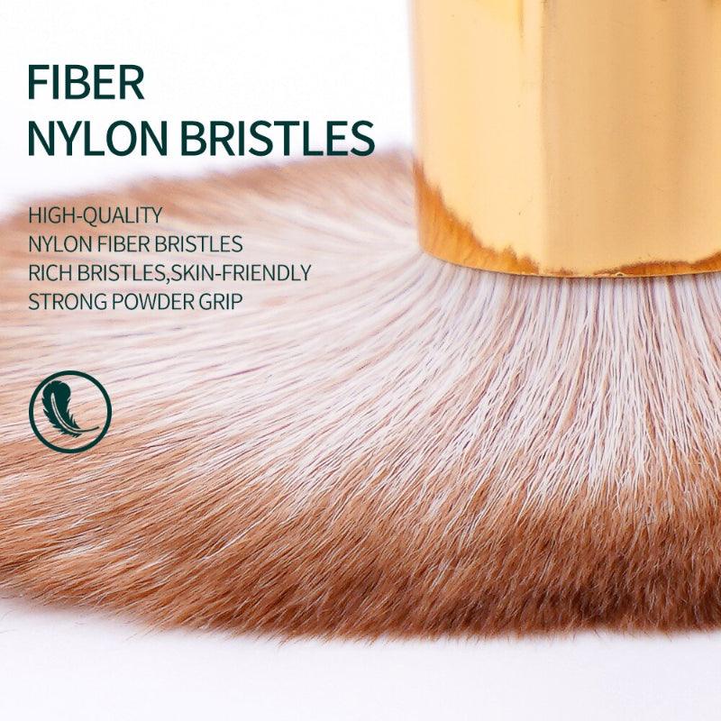 8pcs Pro Gold Makeup Brushes Set – Soft Synthetic Hair Brushes