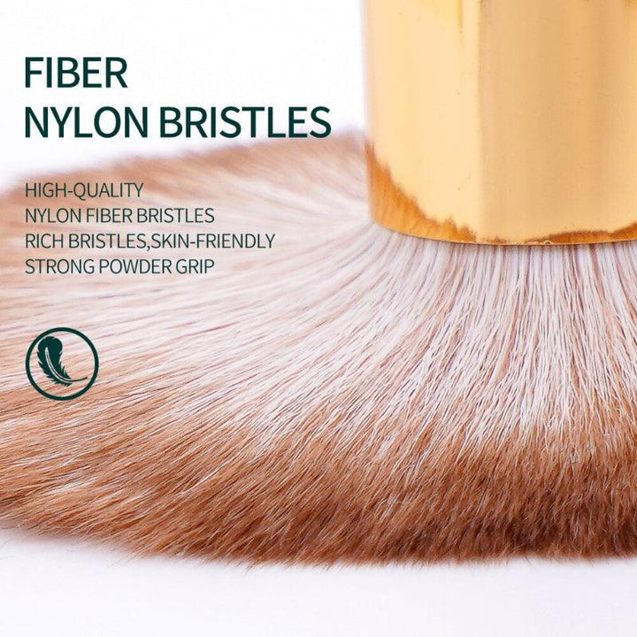 8pcs Pro Gold Makeup Brushes Set – Soft Synthetic Hair Brushes