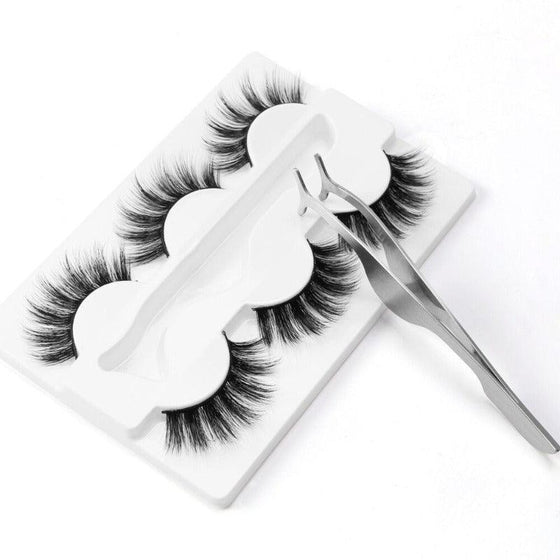 3 Pairs 3D Mink Hair Faux Eyelashes