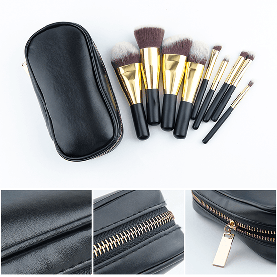 9 Piece Mini Travel Brush Set