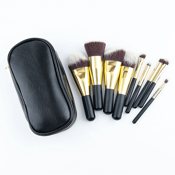 9 Piece Mini Travel Brush Set