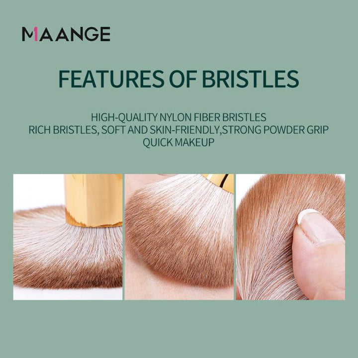 8pcs Pro Gold Makeup Brushes Set – Soft Synthetic Hair Brushes