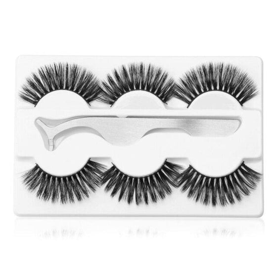 3 Pairs 3D Mink Hair Faux Eyelashes