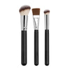 3 Pcs Black Makeup Brush Kit