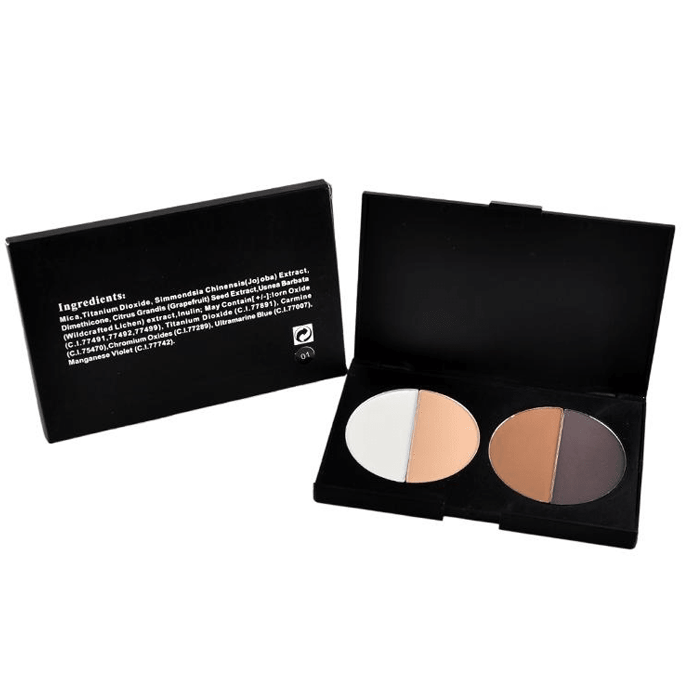 4 Color Face Palette – Blendable Contour and Highlight Shades
