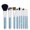 9 Pcs Basic Blue Makeup Brushes Set