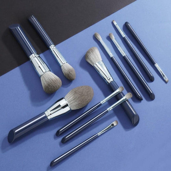 11 Pcs Makeup Brushes Wooden Handle