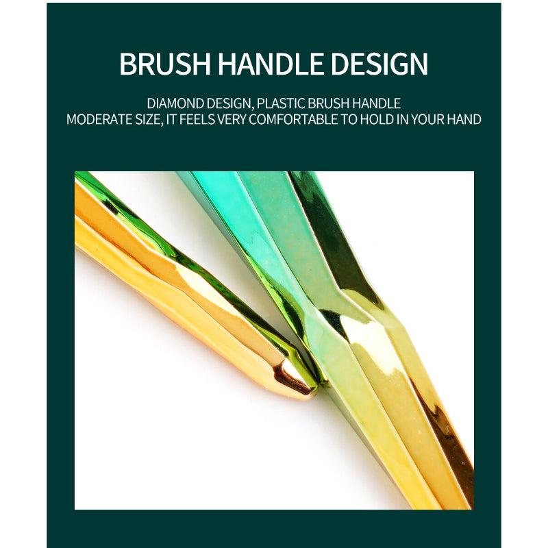 8pcs Pro Gold Makeup Brushes Set – Soft Synthetic Hair Brushes