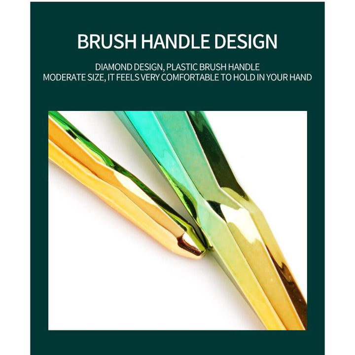 8pcs Pro Gold Makeup Brushes Set – Soft Synthetic Hair Brushes