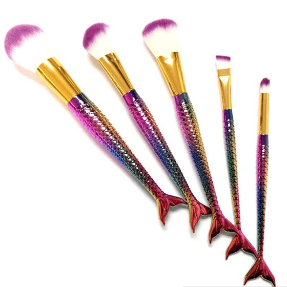 5 Piece I Am Mermaid Brush Set