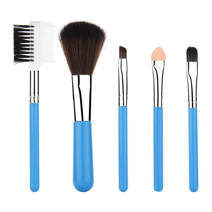 5 Piece Mini Travel Brush Set – For On The Go Makeup