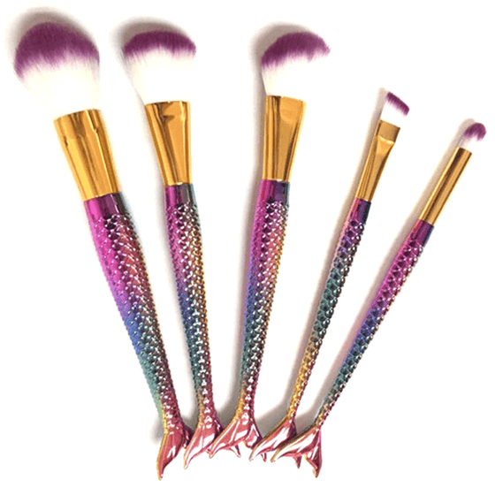 5 Piece I Am Mermaid Brush Set