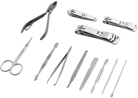 12 Piece Stainless Steel Professional Manicure Set