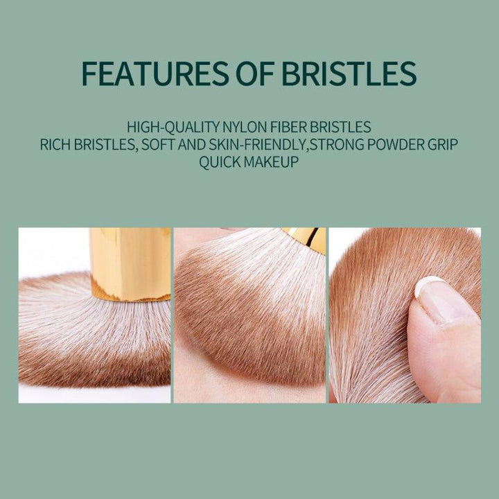 8pcs Pro Gold Makeup Brushes Set – Soft Synthetic Hair Brushes