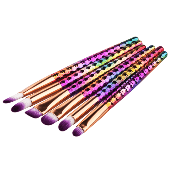 6 Piece Lip and Brow Brush Set