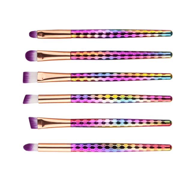 6 Piece Lip and Brow Brush Set