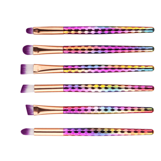 6 Piece Lip and Brow Brush Set