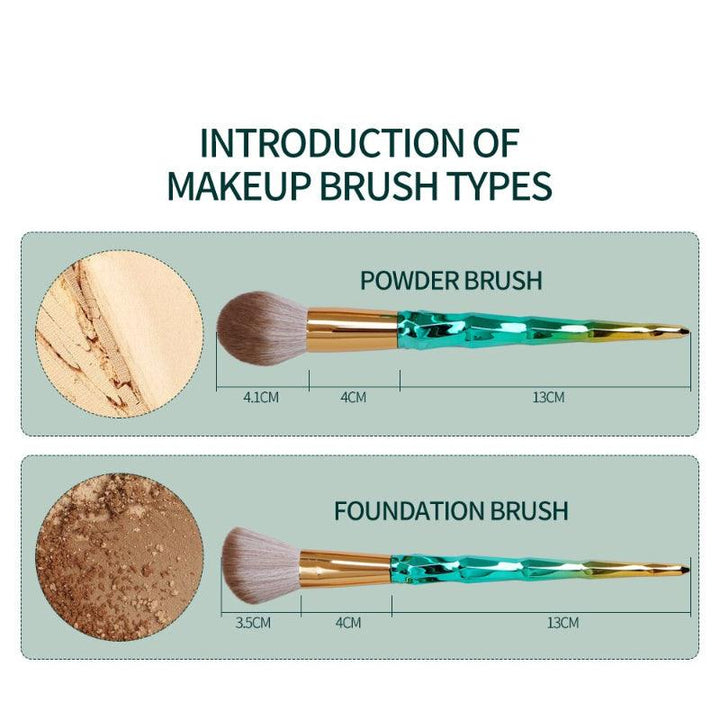 8pcs Pro Gold Makeup Brushes Set – Soft Synthetic Hair Brushes