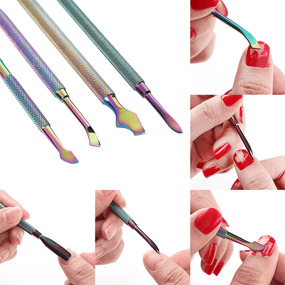 Rainbow Nail Cuticle Tools Set