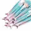 10 Piece Aqua Mermaid Brush Set