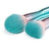 10 Piece Aqua Mermaid Brush Set