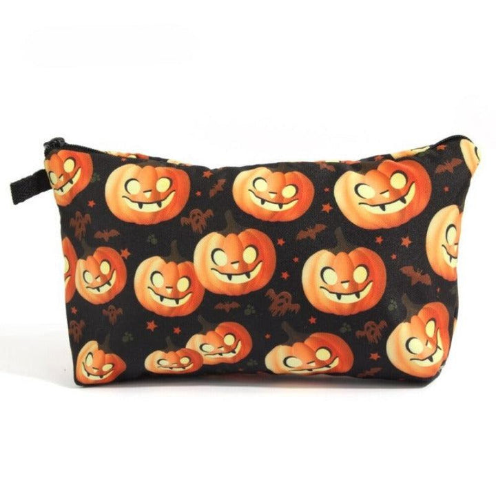 Pumpkin Makeup Organizer – Halloween Stylish PU Bag