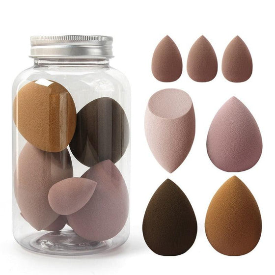 7 Pcs Makeup Sponge with Storage Box