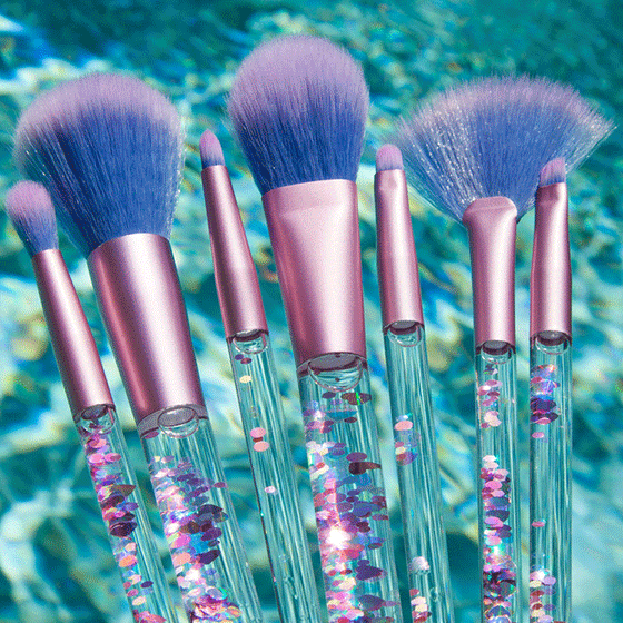 7 Piece Confetti Glitter Brush Set