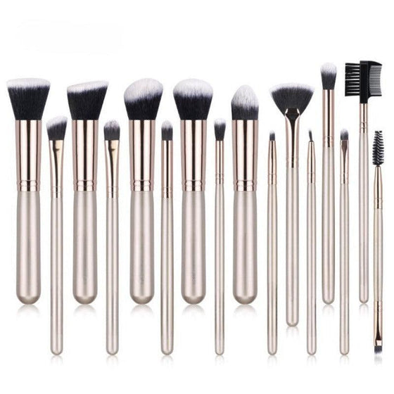 16 Pcs Professional Makeup Brushes Set With Wooden Handle