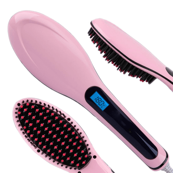 Ceramic Flat Iron Hair Straightener Brush