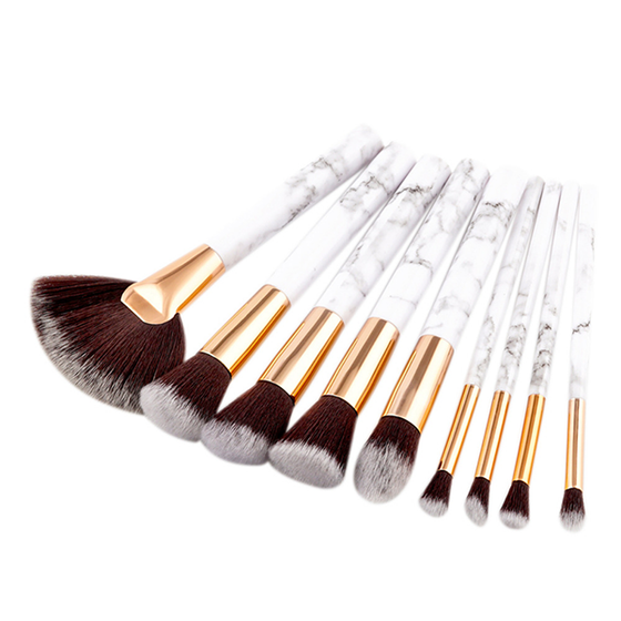 9 Piece Marble Lovers Brush Set