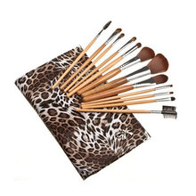 12 Piece Leopard Skin Brush Set