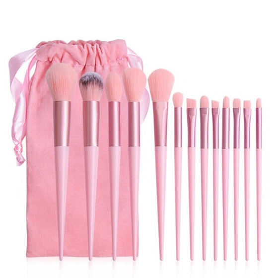 10/12/13 Pcs Soft Nylon Bristles Makeup Brush Sets