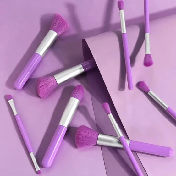 15 Pcs Neon Makeup Brush Set