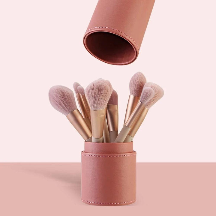 Leather Makeup Brush Holder - Stylish PU Leather Brush Organizer